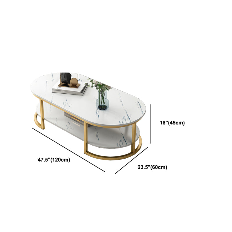 Solid Wood Coffee Table Round Minimalist Coffee Table for Living Room