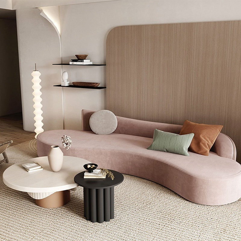 Modern Style Pedestal Base Cocktail Table Round Wooden Coffee Table