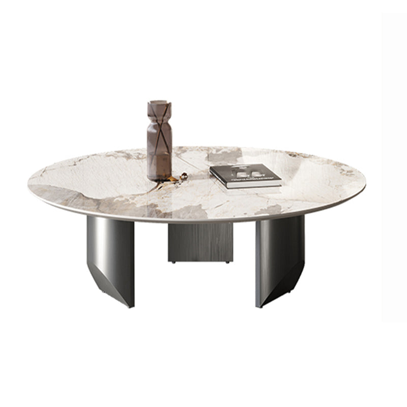 Slate Round Coffee Table Minimalist Coffee Table for Living Room