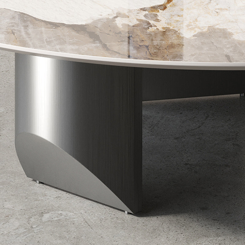 Slate Round Coffee Table Minimalist Coffee Table for Living Room