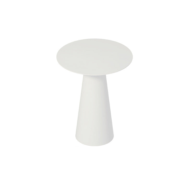 Mid-century Modern Style Round Metal Table with Pedestal Base Coffee Table