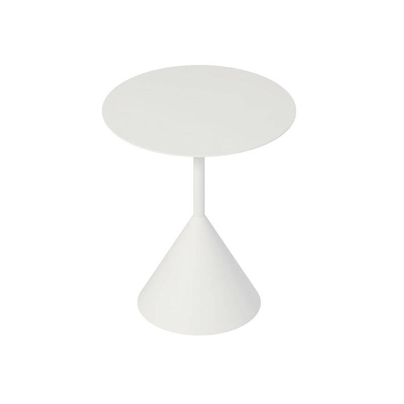 Mid-century Modern Style Round Metal Table with Pedestal Base Coffee Table