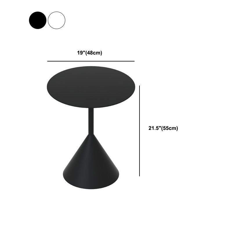 Mid-century Modern Style Round Metal Table with Pedestal Base Coffee Table