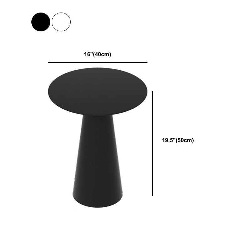 Mid-century Modern Style Round Metal Table with Pedestal Base Coffee Table