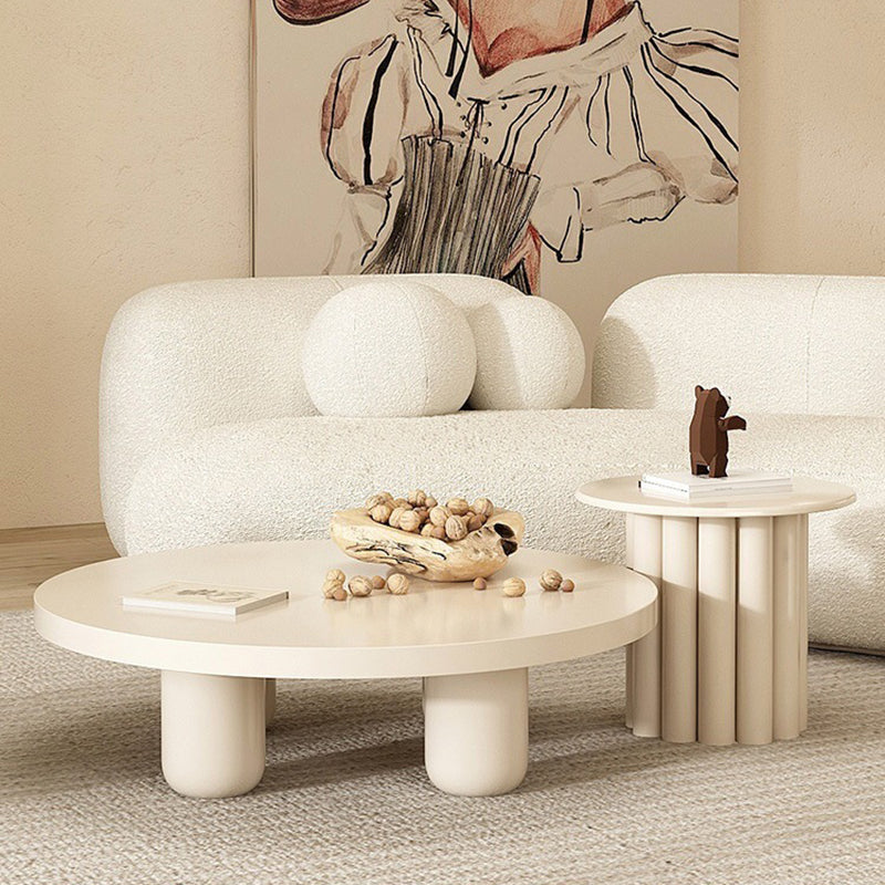 Scandinavian Round Wooden Coffee Table 4 Legs /Pedestal Cocktail Table
