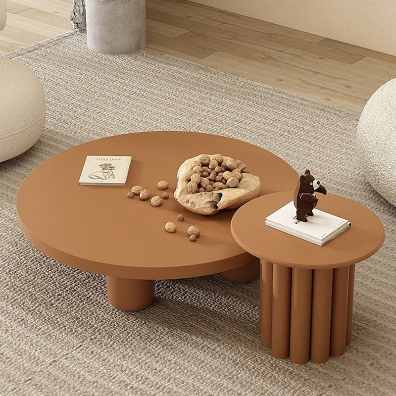 Scandinavian Round Wooden Coffee Table 4 Legs /Pedestal Cocktail Table