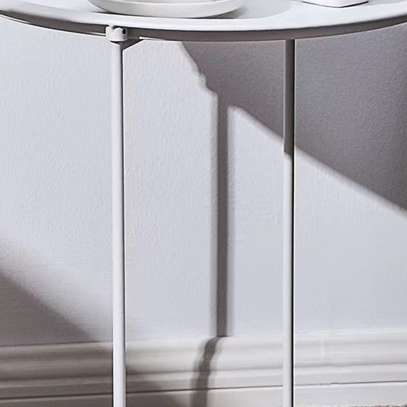 Mid-Century Cross Legs Side Table Metal Round Side End Table