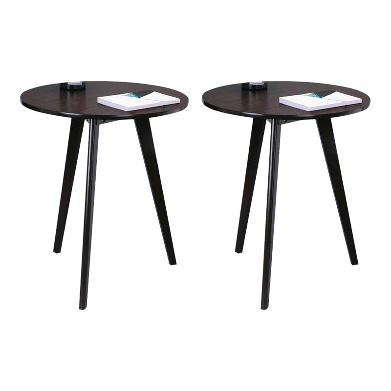 Scandinavian 23.6"/27.5" Round Wooden Top Side Table 3 Legs End Table