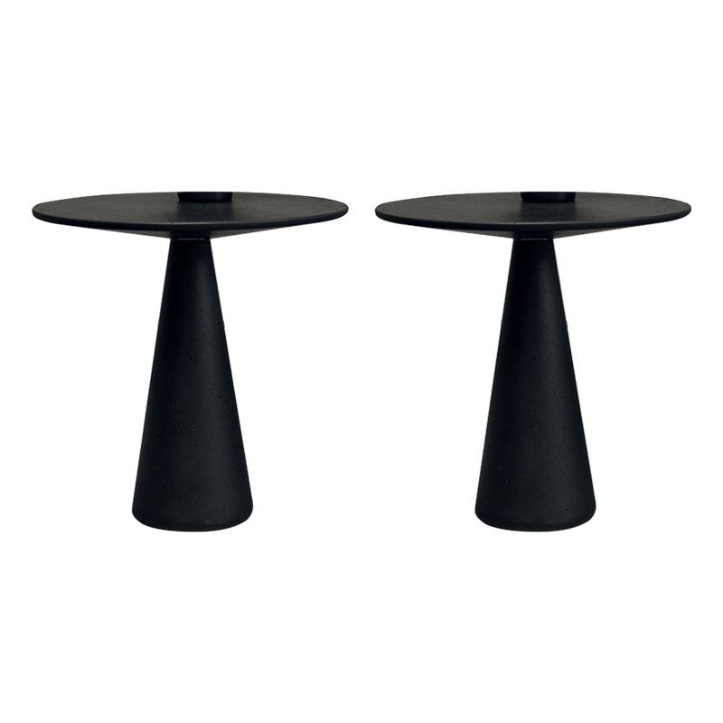 Mid-Century Metal Round Top Side Table 19.6-inch Pedestal End Table