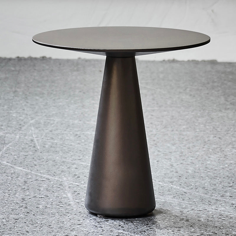 Mid-Century Metal Round Top Side Table 19.6-inch Pedestal End Table