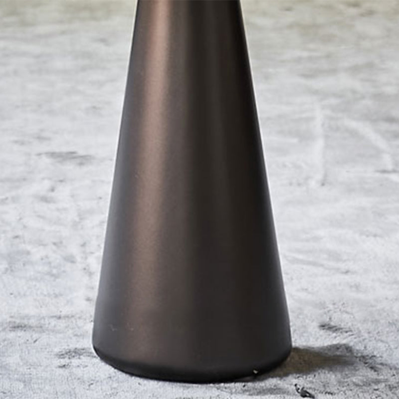 Mid-Century Metal Round Top Side Table 19.6-inch Pedestal End Table