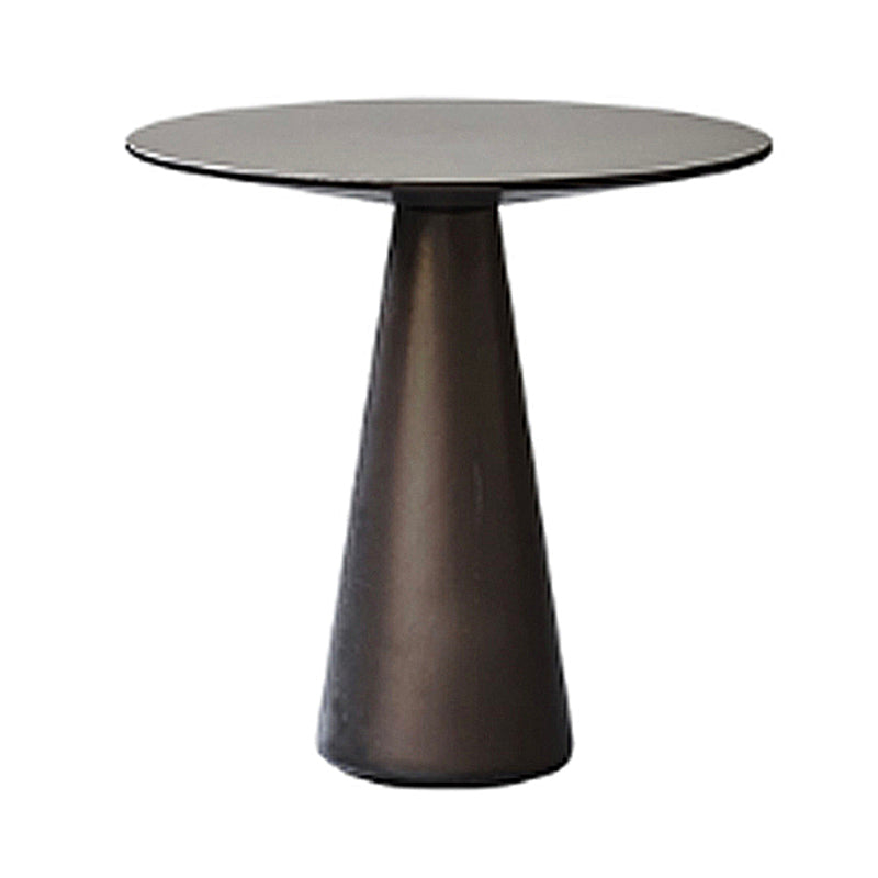 Mid-Century Metal Round Top Side Table 19.6-inch Pedestal End Table