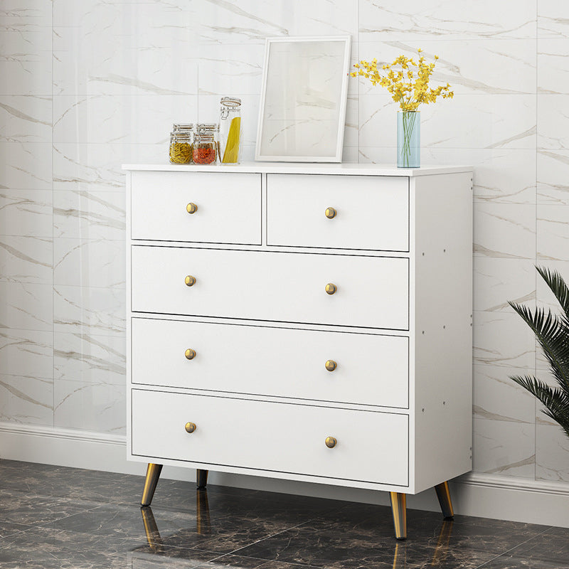 Modern Accent Chest with Straight Legs and Drawers Storage Cabinet