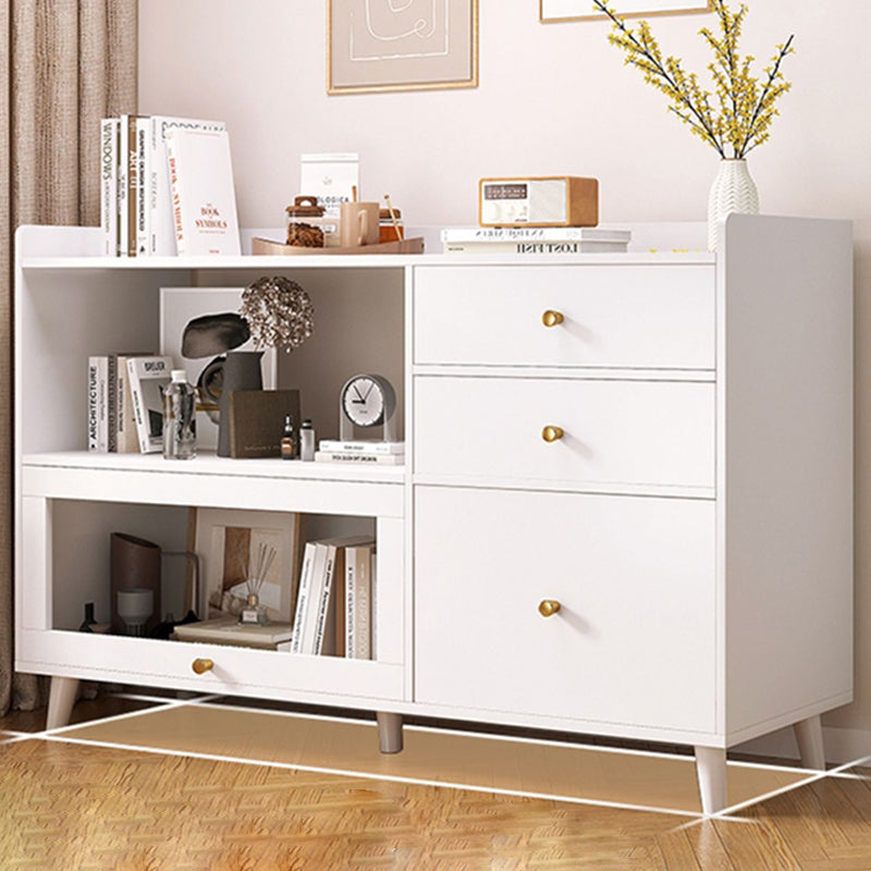 Bracket Legs Accent Cabinet with Drawers and Doors Cabinet for Living Room