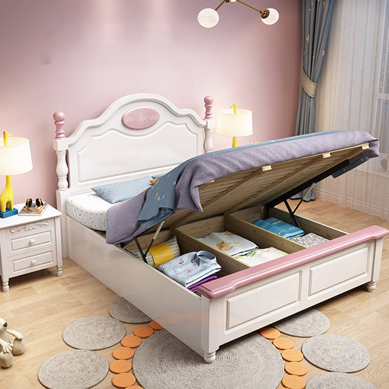 French Country Camel Back Headboard Standard Bed with Legs Bed