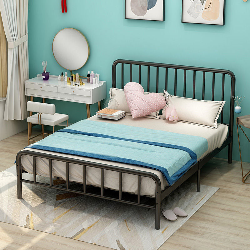 Contemporary Iron Open-Frame Bed 39.37" H Low Profile Bed Frame Set