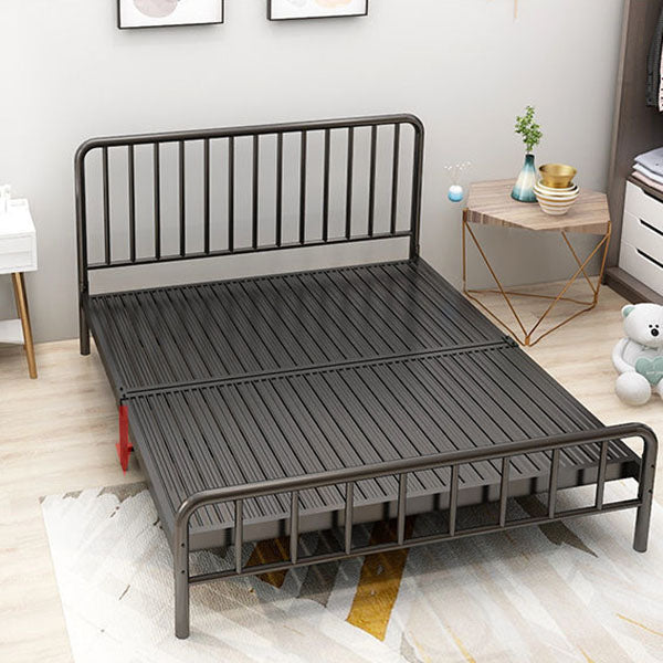 Contemporary Iron Open-Frame Bed 39.37" H Low Profile Bed Frame Set