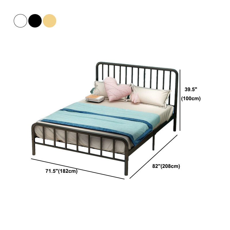 Contemporary Iron Open-Frame Bed 39.37" H Low Profile Bed Frame Set