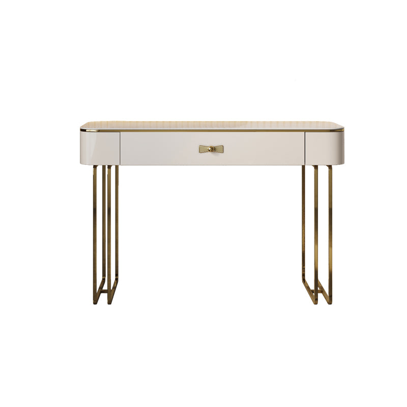 Glam Makeup Vanity Desk Table Slate Top Dressing Table with Drawer