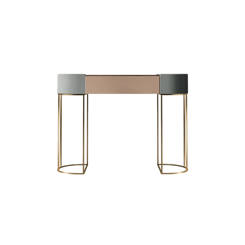 Contemporary Wood Makeup Vanity Set Glass Top Vanity Dressing Table