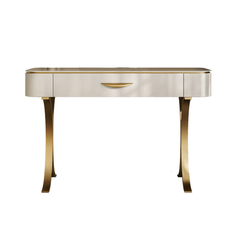 Slate Top Vanity Makeup Table Set Contemporary 1 Drawer Dressing Table