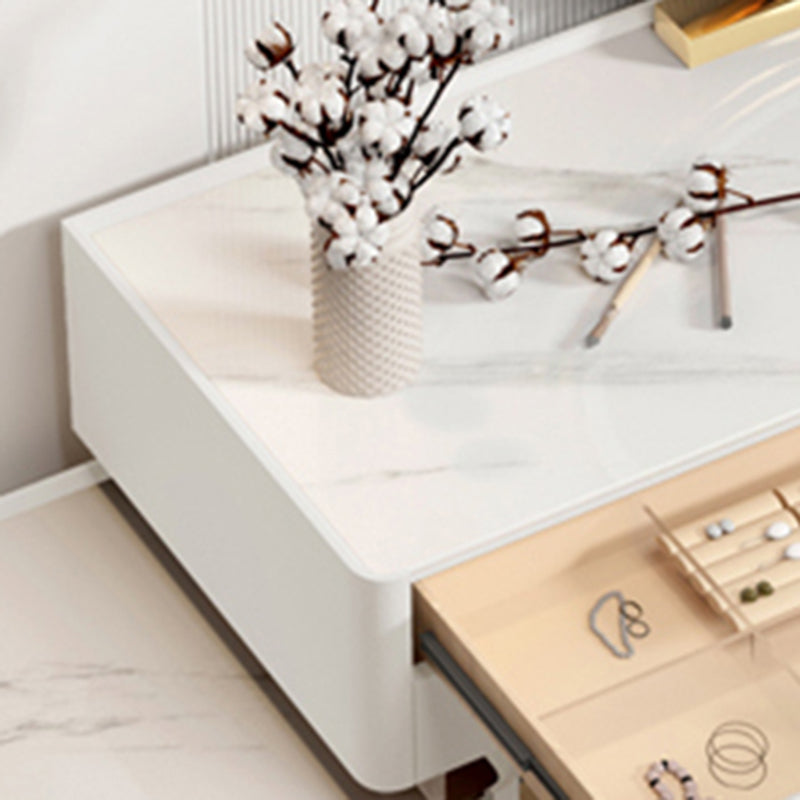 Contemporary Makeup Vanity Desk Slate Top Vanity Dressing Table Set