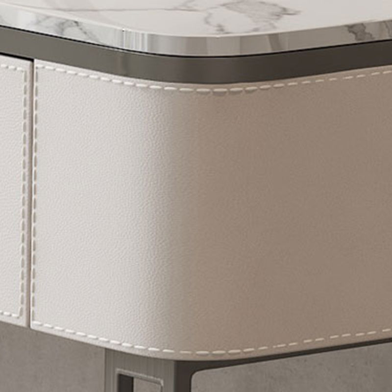 Modern Double Drawers Vanity Dressing Table Slate Makeup Vanity Set