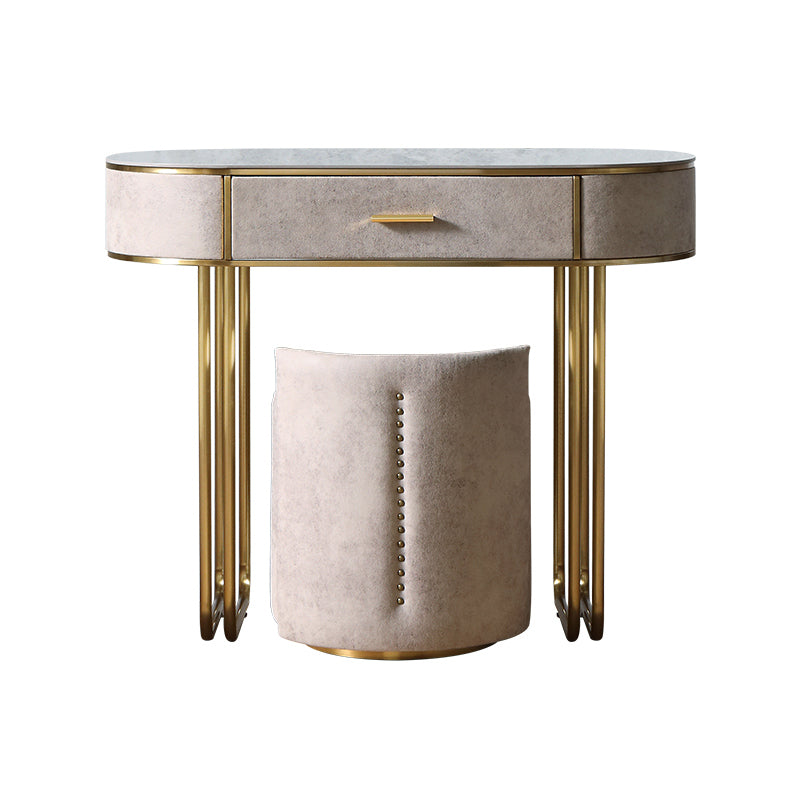 Wooden and Slate Makeup Vanity Desk Table Glam Makeup Vanity Desk