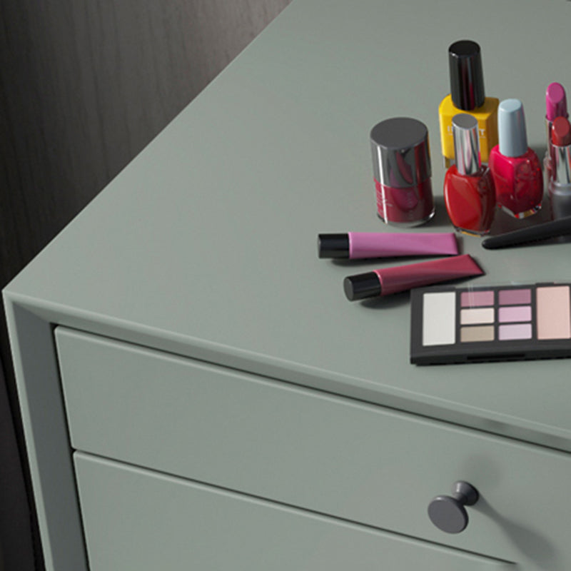 Contemporary Wood Vanity Makeup Table Set 3 Drawer Dressing Table