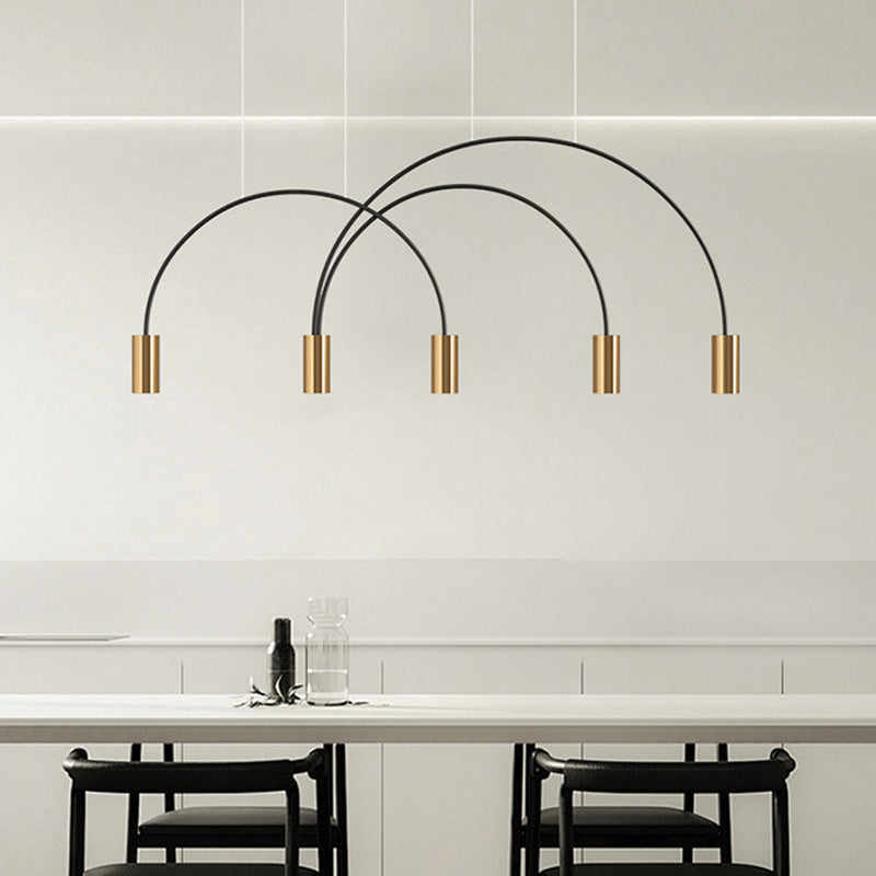 Aluminum 2 / 3 / 4 / 5 - Light Ceiling Light- Black / Gold Linear Kitchen Island Fixture