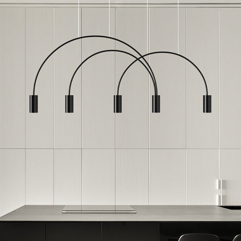 Aluminum 2 / 3 / 4 / 5 - Light Ceiling Light- Black / Gold Linear Kitchen Island Fixture