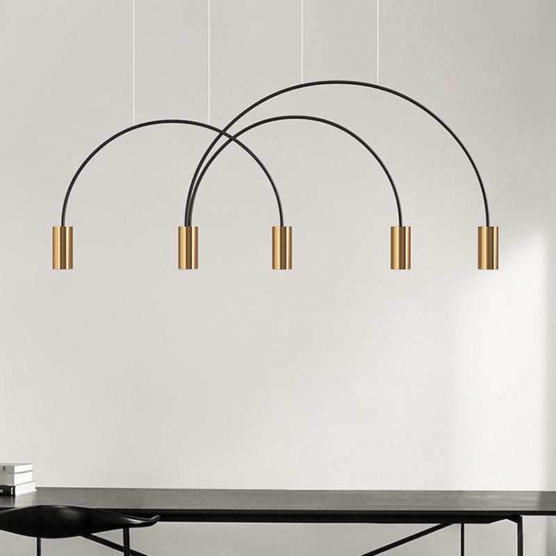 Aluminum 2 / 3 / 4 / 5 - Light Ceiling Light- Black / Gold Linear Kitchen Island Fixture