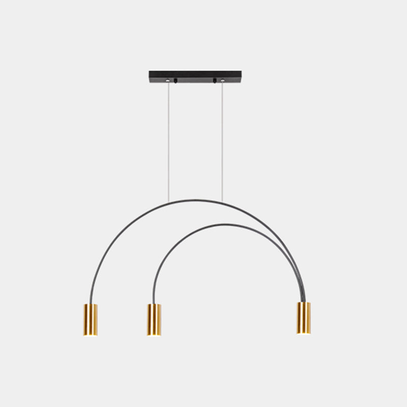 Aluminum 2 / 3 / 4 / 5 - Light Ceiling Light- Black / Gold Linear Kitchen Island Fixture