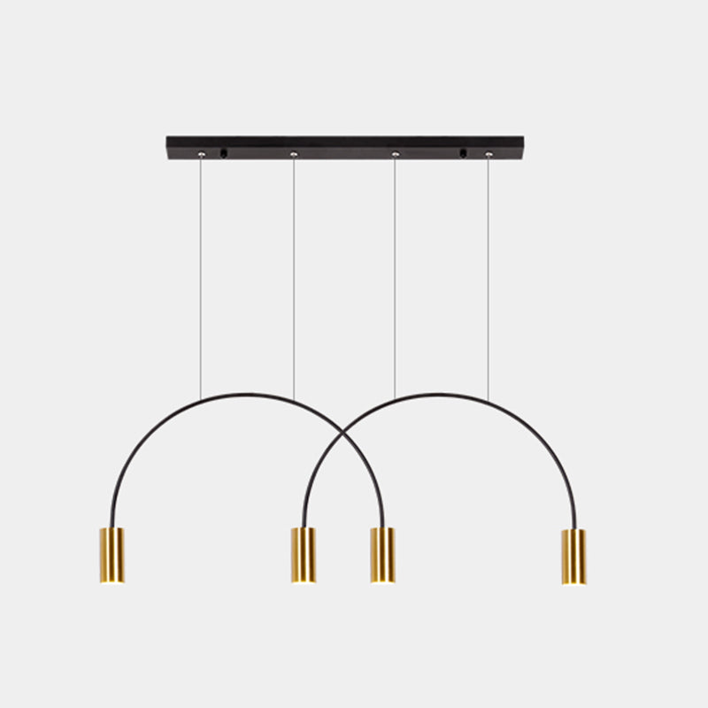 Aluminum 2 / 3 / 4 / 5 - Light Ceiling Light- Black / Gold Linear Kitchen Island Fixture
