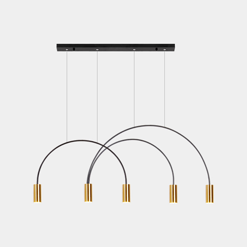 Aluminum 2 / 3 / 4 / 5 - Light Ceiling Light- Black / Gold Linear Kitchen Island Fixture