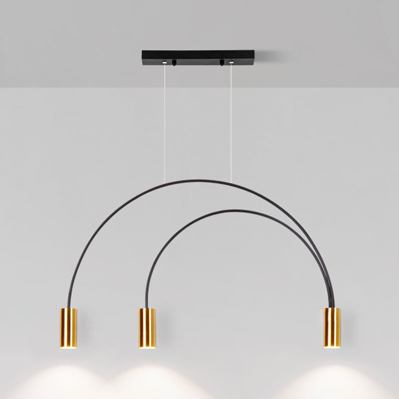 Aluminum 2 / 3 / 4 / 5 - Light Ceiling Light- Black / Gold Linear Kitchen Island Fixture