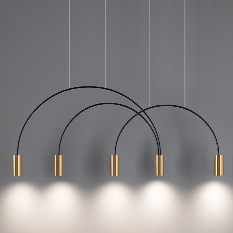 Aluminum 2 / 3 / 4 / 5 - Light Ceiling Light- Black / Gold Linear Kitchen Island Fixture
