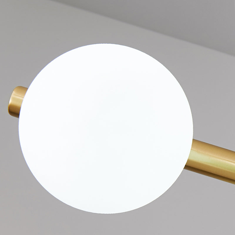 Modern Simple Hanging Lamp Glass Ball Shape Shade Island Light Fixture for Living Room