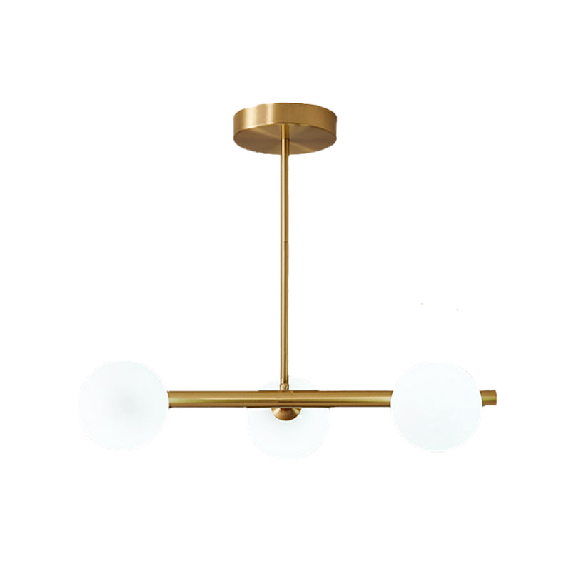 Modern Simple Hanging Lamp Glass Ball Shape Shade Island Light Fixture for Living Room