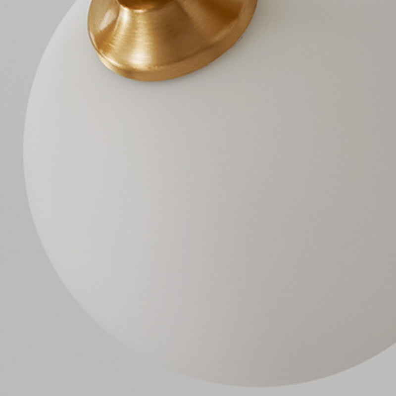 Modern Simple Hanging Lamp Glass Ball Shape Shade Island Light Fixture for Living Room
