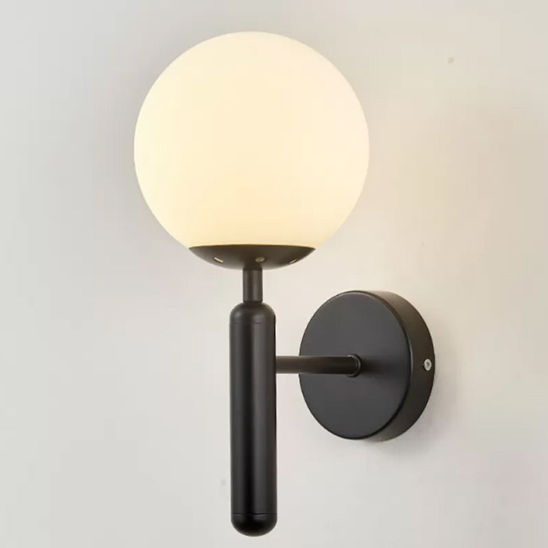 1-Light Ball Wall Lighting Contemporary Glass Wall Mounted Lights