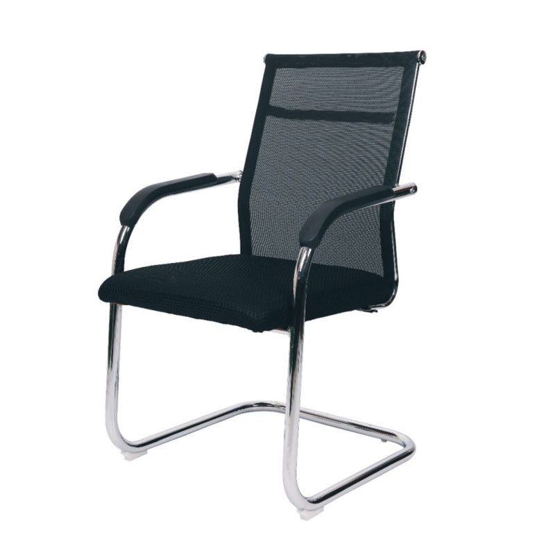 Modern Black Steel Desk Chair with Mid Back and High Back Home Office Chair