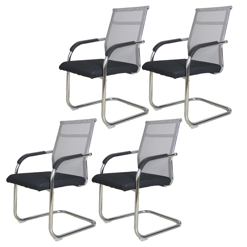 Modern Black Steel Desk Chair with Mid Back and High Back Home Office Chair