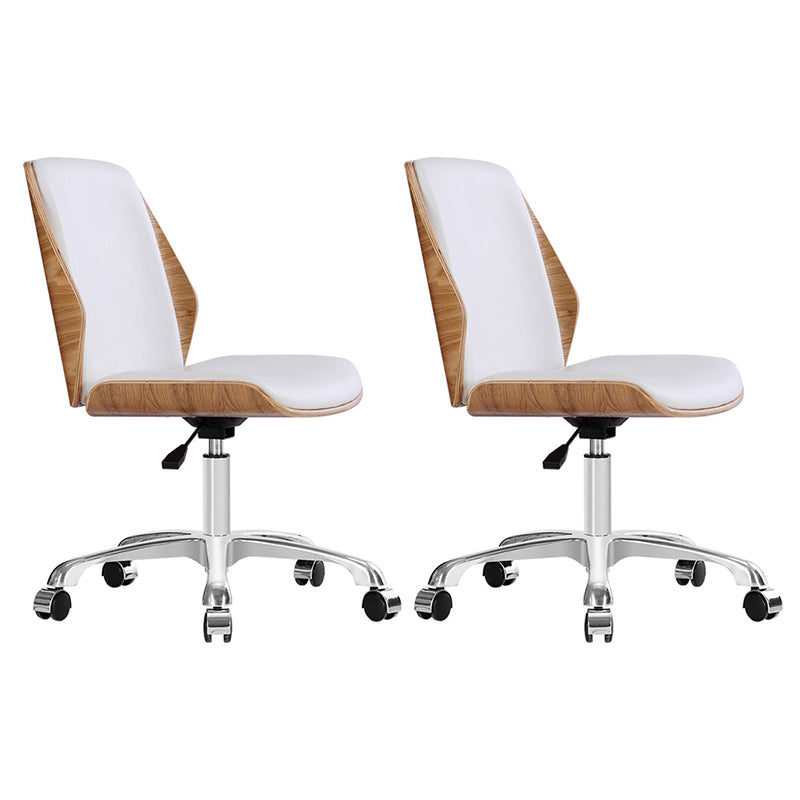Conference Chair Modern Faux Leather Task Office Chair with Armless