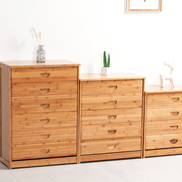 Modern Bamboo Storage Chest Dresser Bedroom Storage Chest with Drawers