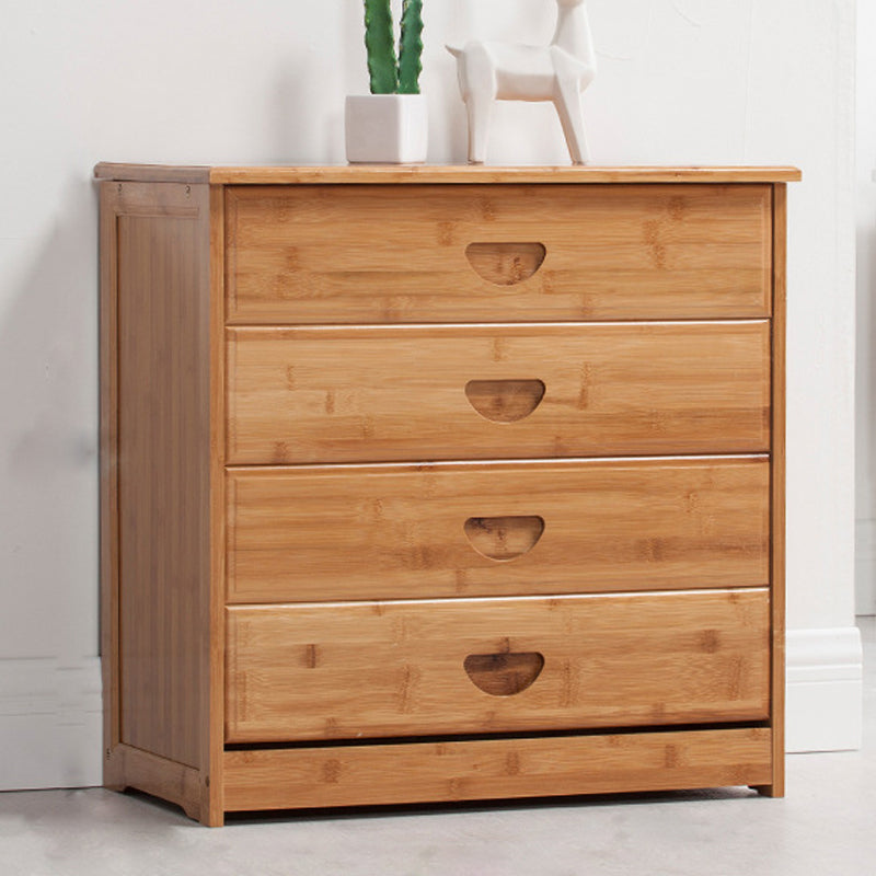 Modern Bamboo Storage Chest Dresser Bedroom Storage Chest with Drawers