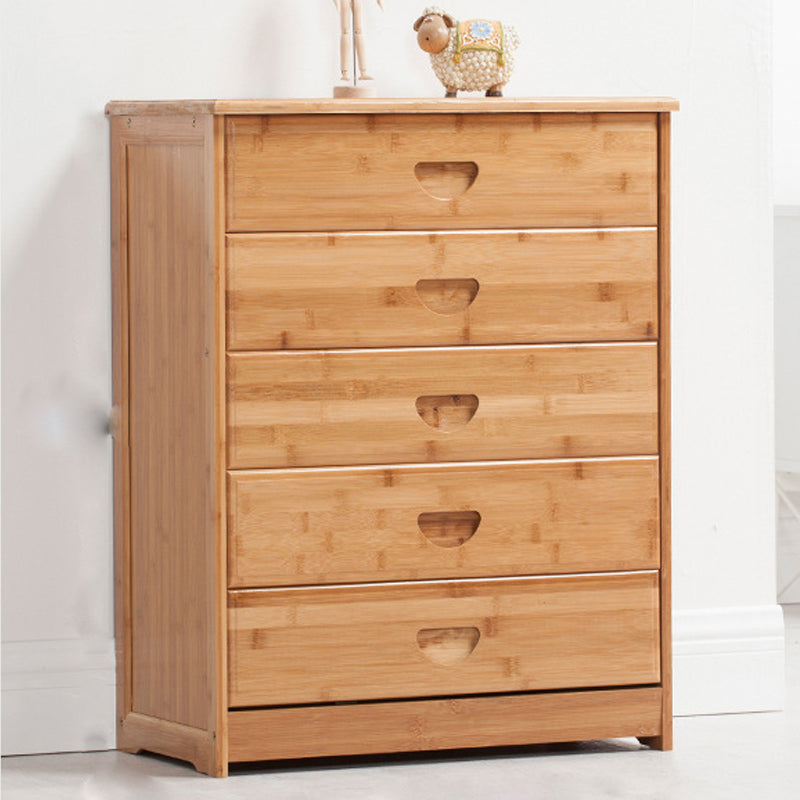 Modern Bamboo Storage Chest Dresser Bedroom Storage Chest with Drawers