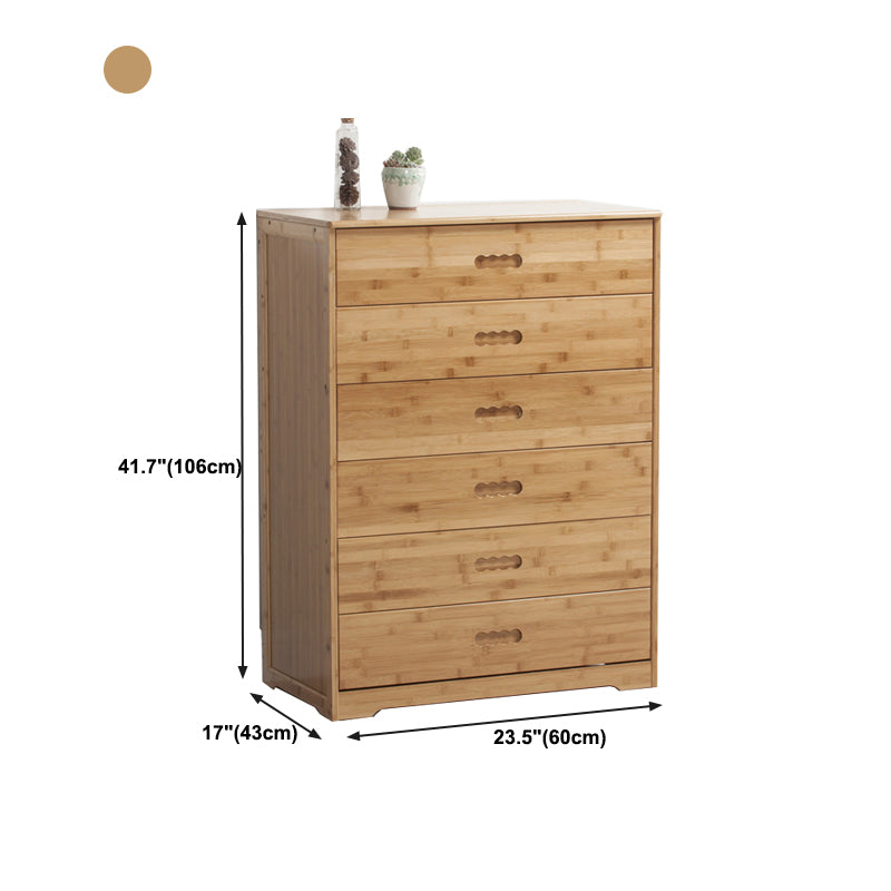 Modern Bamboo Storage Chest Dresser Bedroom Storage Chest with Drawers