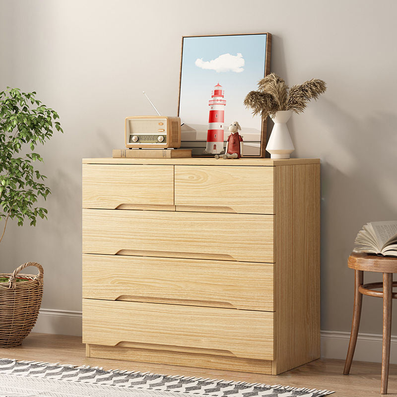 18" D Bedroom Wooden Storage Chest Dresser Modern Storage Chest with Drawers