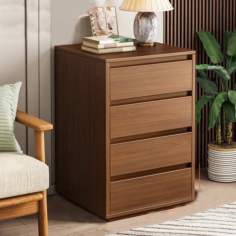 16" D Bedroom Wooden Storage Chest Dresser Modern Storage Chest in White and Brown